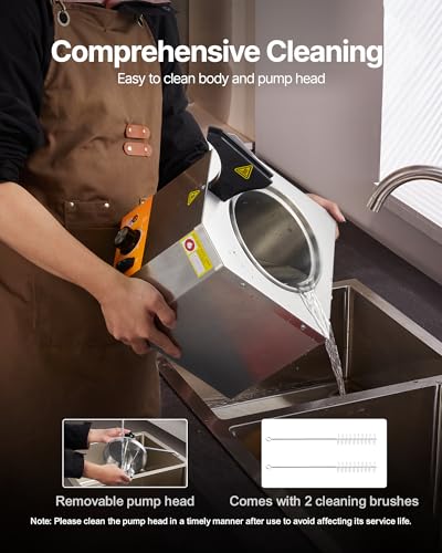 Image of VEVOR Electric Cheese Dispenser with Pump, 2.4L Commercial Hot Fudge Warmer, Stainless Steel Heated Pump Dispenser, 86-230℉ Temp Adjustable Nacho Cheese Sauce Warmer, for Hot Fudge Cheese Caramel