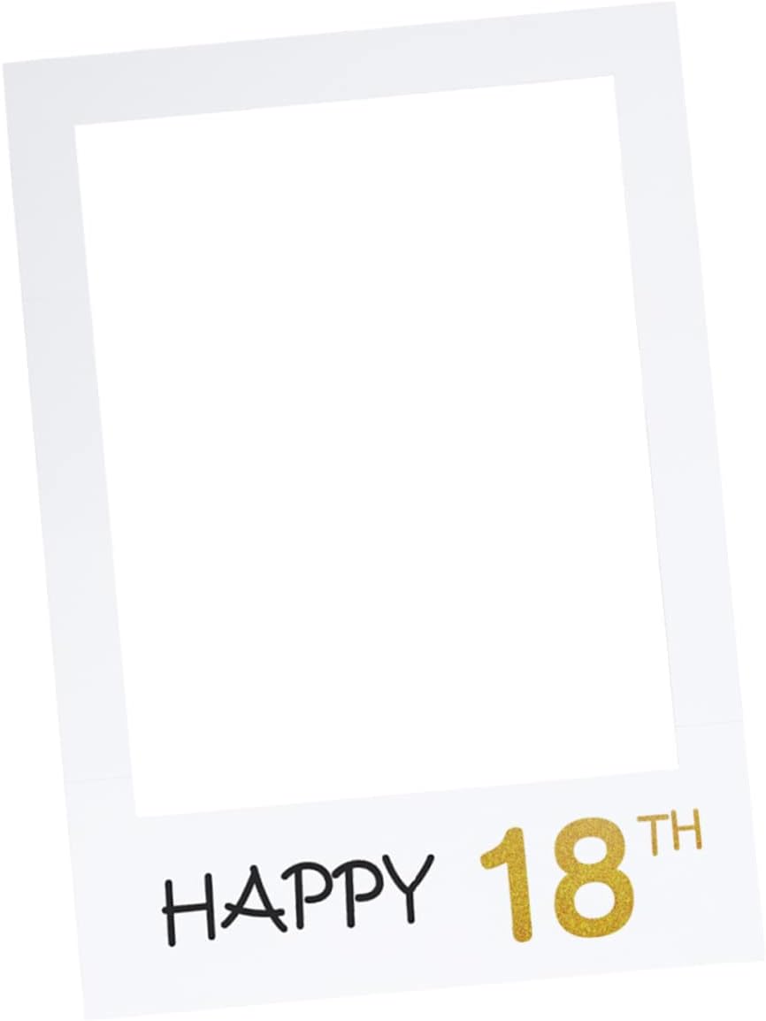 CHILDWEET Happy Birthday Paper Picture Frame Cutouts Fun Photo Booth Props for Memorable Celebrations Lightweight Unique Design for Parties Friends Family