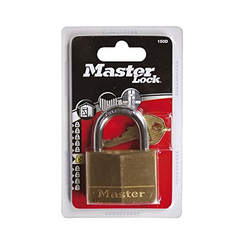 Master Lock 150EURD Lucchetto con Chiavi in Ottone, Oro, 6.8 x 5 x 1.4 cm