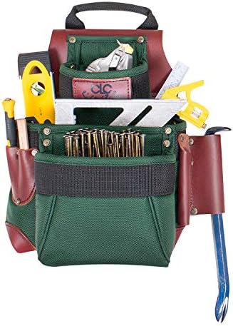 CLC Custom Leathercraft 51685 Signature Elite Ballistic Nylon Nail & Tool Bag, 7 Pocket