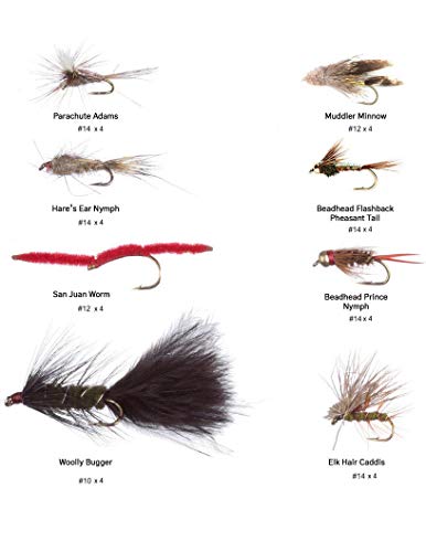 Fishing On The Fly | 32 Essential Flies For Trout Kit | Dry Flies, Nymphs, Streamers (Essential Fly Assortment | Waterproof Fly Box | 32 Flies | Dry Flies, Nymphs, Streamers) #TOP3