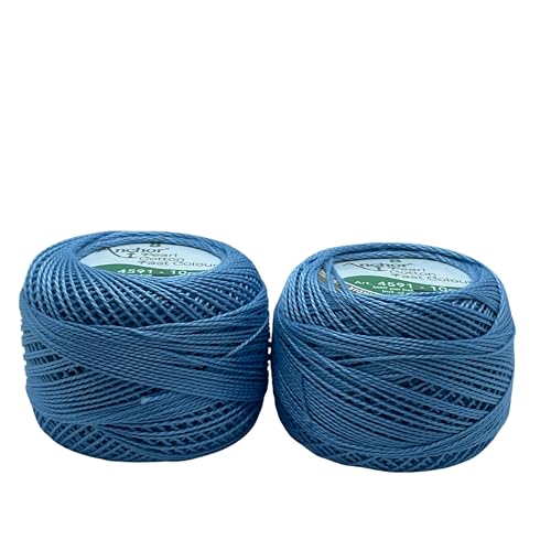 Image of Anchor Knitting Pearl Cotton Fast Colour Thread Yarn - Mercer Pearl Cotton 10gm Yarn (Thickness 1 mm) (Pack of 1 (0130)