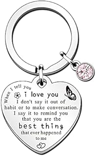 SMARGO Valentine Day Gifts Keyring for Women When I Tell You I Love You Keychain Anniversary Wedding Gifts Keyring for Wife Girlfriend Her Couple Keyring Birthday Gift