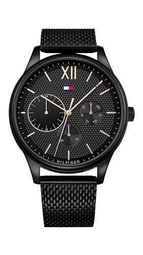 Tommy Hilfiger Reloj Analógico De Cuarzo Multifunción Para Hombre Con Correa En Acero Inoxidable Negro - 1791420 Tommy Hilfiger Reloj Analógico De Cuarzo Multifunción Para Hombre Con Correa En Acero Inoxidable Negro - 1791420