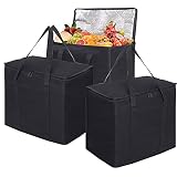 [Resistencia al calor de larga duración, impermeable de alta eficiencia] La bolsa de picnic está hecha de poliéster impermeable de alta eficiencia en el exterior, por lo que el agua no penetrará. La espuma y el resistente forro de aluminio tienen un aislamiento y una durabilidad perfectos, lo que puede mantener los alimentos frescos y calientes.