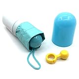 visnfa Umbrella Ultra Mini and Light with a Cute Capsule Case and not only Umbrella but Also Anti-UV Sun Umbrella (Blue)