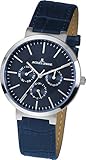 Wasserdichtigkeit: 5 bars JACQUES LEMANS Damenuhr Milano Lederarmband massiv Edelstahl 1-1950C