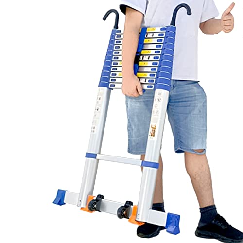 Escalera Telescópica Portátil Ático/Azotea/Exterior/Industrial, Azul Compacto Todopoderoso Escaleras de Extensión, Carga Máxima 150kg (Size : 8.1m/26.5ft) Cover
