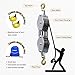 Block and Tackle Pulley System, 4-Wheel Rope Pulley Hoist, 2200lbs Heavy Duty Rope Hoist with 2 Lift Sling Straps, 7:1 Ratio Lifting Power, 65Ft of 5/16” Rope, for Garage and Hunting(black)