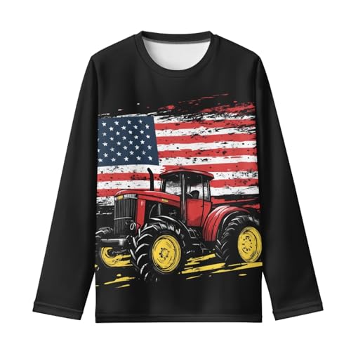 HUIACONG Long Sleeve Tee Shirt for Kids Children Tshirts for Boys Girls