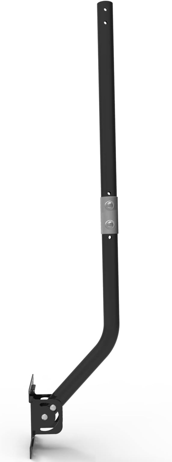 Adjustable Outdoor Antenna Mount - Universal J Pipe Mount for Antenna & Weather Station - Easy Installation, Solid Structure, Weather Proof (Diameter 1 1/4", Length 33 1/4")