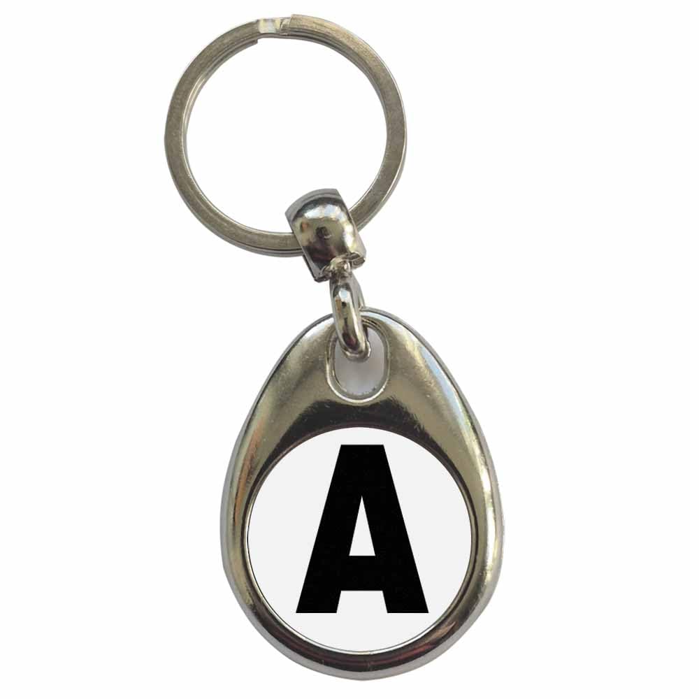 Ozorath Letter A Keyring Keychain with Split Ring Attachment and Metal Key Fob