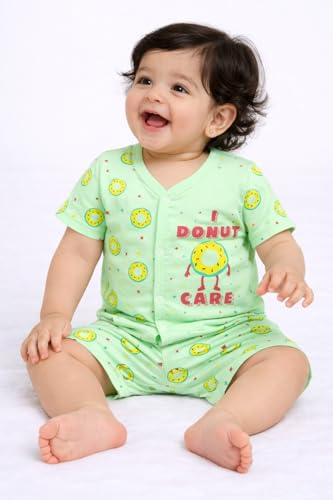 Image of Chandrika Baby Boys & Girls Regular Fit 100% Cotton Half Sleeve Jhabla & Shorts Set Pack of 3