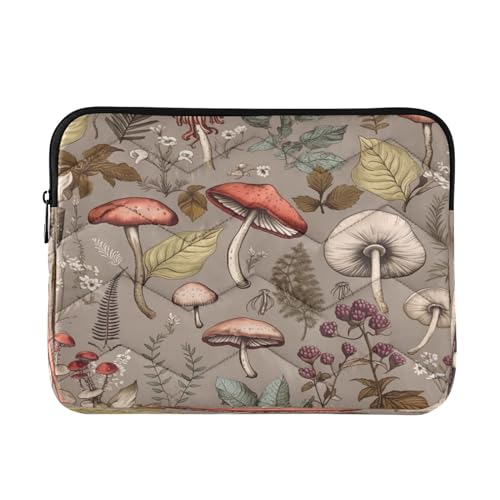 Funda para portátil Forest Leaf Mushroom 13-14 pulgadas