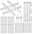 Criditpid Replacement Parts for Charbroil Performance 4 Burner 463365021 463366022 463351021 463350722 463354021 463365522, Grill Grates, Heat Plates, Burners and Igniter for Charbroil Grill Parts