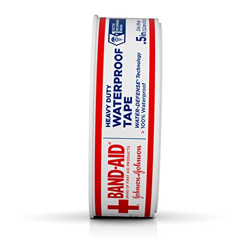 Band-Aid First Aid Tapes, Waterproof Tape, 1/2 Inch X 10 Yds (Pack Of 6) #TOP6
