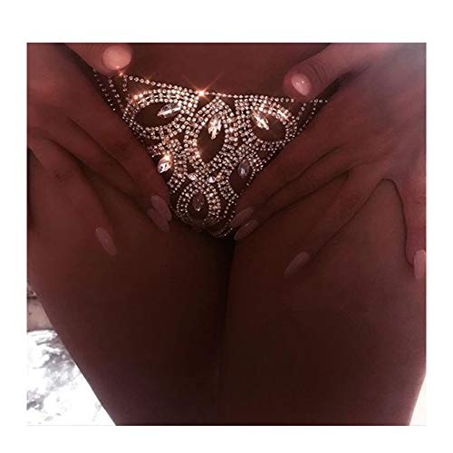 Nieeweiy Body Chain Jewelry Women Sexy Bikini Rhinestone Underwear Waist Belly Chain Blingbling Crystal Thong Night Jewelry for Women (LEAF) Nieeweiy Body Chain Jewelry Women Sexy Bikini Rhinestone Underwear Waist Belly Chain Blingbling Crystal Thong Night Jewelry for Women (LEAF)
