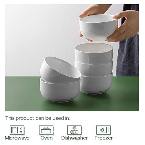 Dowan Cereal Bowl, 22 Ounce Ceramic Soup Bowls, White Bowls For Cereal Soup Rice Pasta Salad, Porcelain Bowls For Kitchen, Dishwasher & Microwave Safe, Fathers Day Gift #TOP3