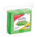 Apremont 200 pcs Green Colored Wooden Craft Sticks, Popsicle Stick, Arts and Crafts, Best for DIY Games Making, Building Designs or Kids Education, 4.5 inch Long (4.5 Inches, Green)