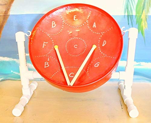 Mini Calypso Steel Drum with Sticks and Stand