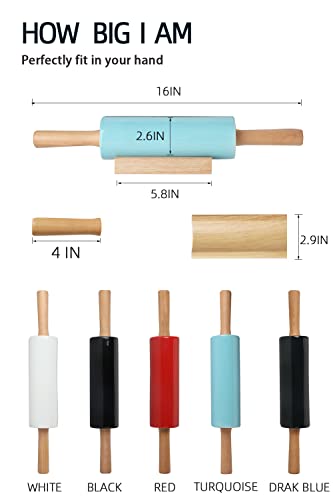 Ceramic-Rolling-Pin16-inch-with-Wooden-Handle-and-Stand-Rolling-Pin-for-Baking-Pastry-Pizza-Dough-Cookie-Pie-Crust-Pasta-Bakery-Non-Stick-Surface-Easy-to-Clean-Turquoise Ceramic Rolling Pin16 inch with Wooden Handle and Stand Rolling Pin for Baking Pastry Pizza Dough Cookie Pie Crust Pasta Bakery Non Stick Surface Easy to Clean Turquoise