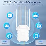 AX1800 Outdoor WiFi 6 Extender, High Power Outdoor WiFi Booster, Long Range Outdoor WiFi Access Point, IP67 Weatherproof, with PoE, for Starlink, Patio, Camping, Yard, RV