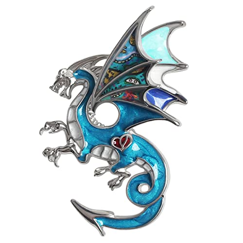 Image of WEVENI Alloy Fantasy Dinosaur Dragon Brooch Enamel Pins for Women Lady Girl Fashion Jewelry Gift