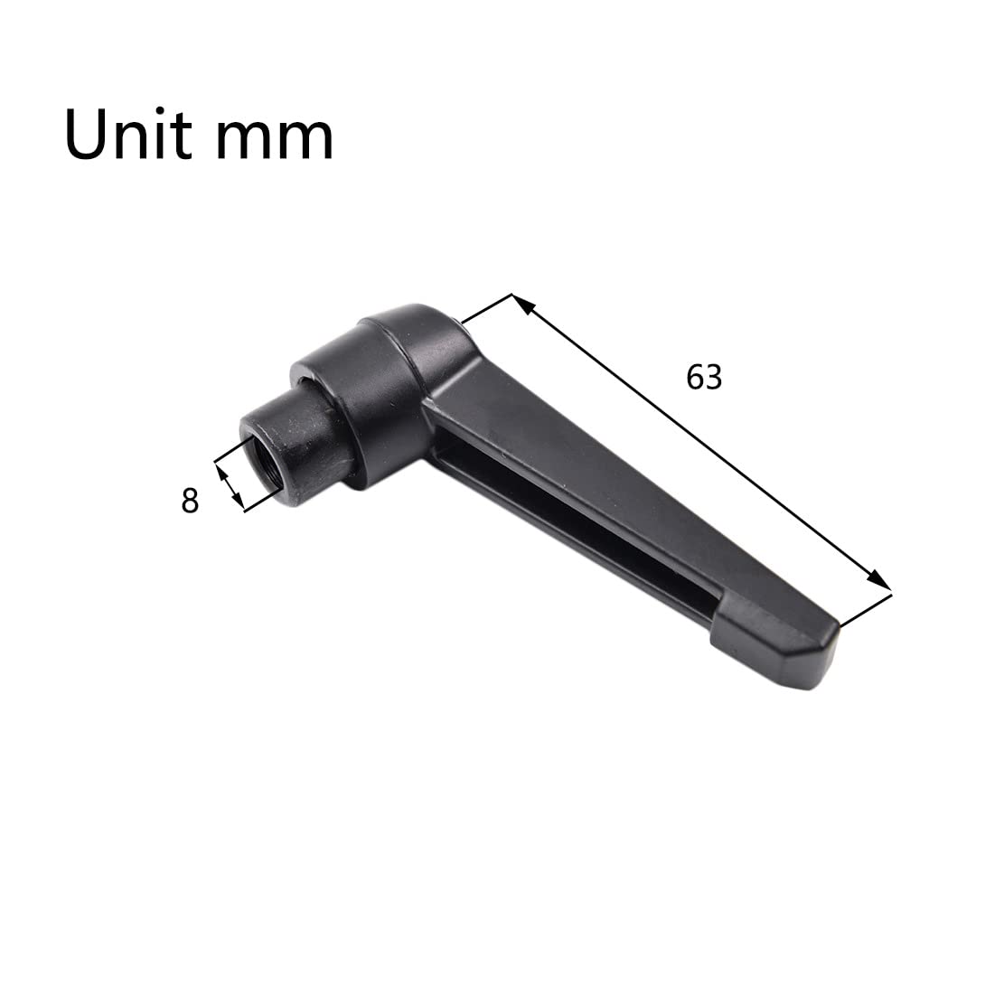 Anawakia 4 stuks verstelbare klemhendels schroefdraad drukknop ratel binnendraad bouten bevestigingsgreep machine knoppen verstelbaar M4 M5 M6 M8 M10 M12 M16 (M8