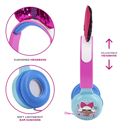L.o.l. Surprise! Kids Safe Over The Ear Headphones Hp2-13136 | Kids Headphones, Volume Limiter For Developing Ears, 3.5Mm Stereo Jack, Recommended For Ages 3-9, By Sakar (Styles May Vary) #TOP2