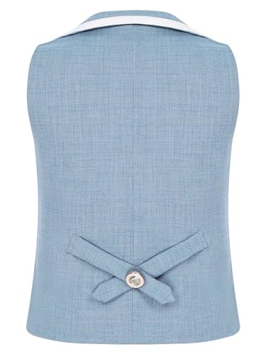 Baby Boys Formal Suit Vest Slim Fit Notched Lapel Casual Waistcoat for Wedding Party2