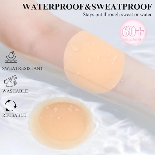 Non Adhesive Nipple Covers for Women Reusable, Not Sticky Pasties Nipple Covers, No-Show Silicone Bra Inserts Liners4