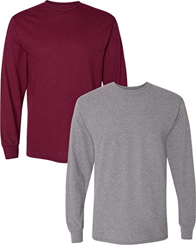 Image of Gildan Adult DryBlend Long Sleeve T-Shirt, Style G8400, 2-Pack