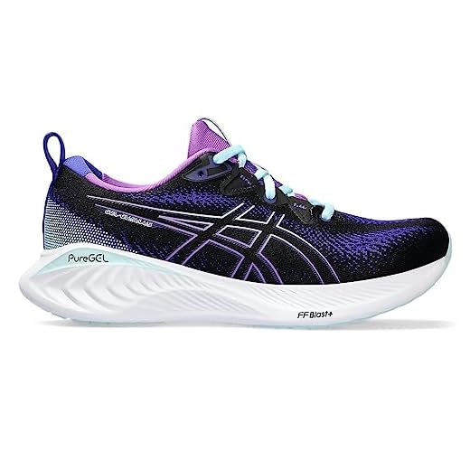 ASICS Tênis de corrida feminino Gel-Cumulus 25, Preto/água-marinha, 41