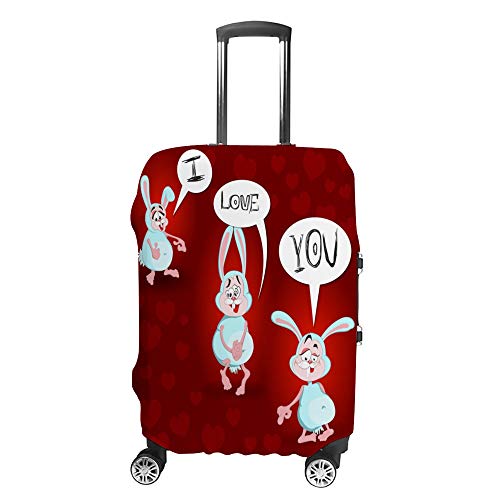 Housse de valise I Love You pour eviter les rayures a l aeroport