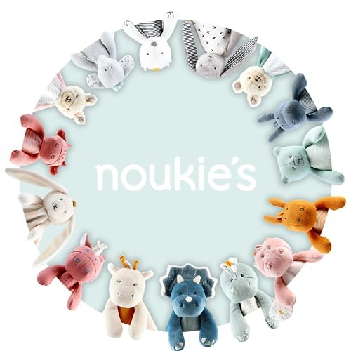 NOUKIE'S - Doudou Enfant - Doudou en Coton Bio - Stegi le Stégosaure - Multifonctionnel - Vert/Blanc - 1 Unité – vue 5