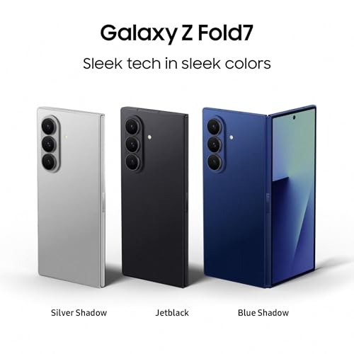 Image of Samsung Galaxy Z Fold7 5G Mobile with Galaxy AI (JetBlack, 12GB RAM, 256GB Storage), Ultra Sleek Design with 200MP Camera, Ultra-Smooth Gaming with Powerful Snapdragon 8 Elite, Google Gemini