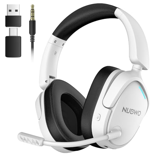 ワイヤレスゲーミングヘッドセット ホワイト Amazon.co.jp: NUBWO ヘッドセット PS5 ゲーミングヘッドセット マイク