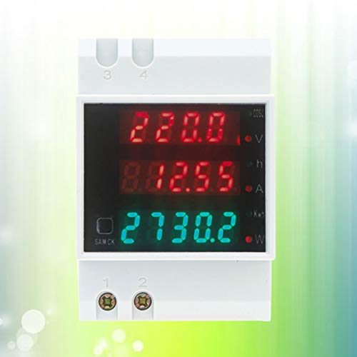 ULTECHNOVO Medidor de Energia Medidor de Energia de AmperÃ­metro de InstalaÃ§Ã£o Em Trilho Medidor d