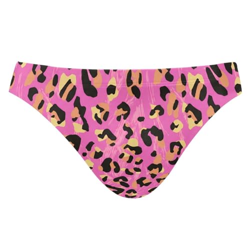 Men's Leopard Print Swim Briefs Bikini Swimsuit S 202c1464
