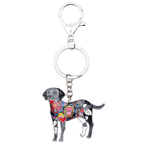 WEVENI Enamel Alloy Labrador Dog Keychain Accessories Pet Jewelry Car Wallet Charms For Women Girls4