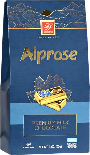 Alprose Swiss Premium Chocolate Mini Bars - Kosher - Gift Box (Milk - Dairy)