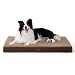 Bedsure Cama Perro Ortopética Grande - Colchón Perro Lavable y Desenfundable, Cojín Perro Viscoelástica con Espuma de Caja de Huevos, Marrón, L, 91x69x7.6 cm