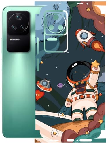 Image of AtOdds - Full Body Back Screen Guard Protector Film - Lamination Wrap Skin Sticker Compatible with Poco F4 (5G) | Scratchproof Matte Finish (Space)