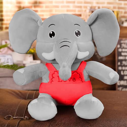 Image of HUG 'n' FEEL SOFT TOYS Elephant Plush - 35Cm Multi-Color Stuffed Animal for Girls, Babies, Home Decor - Best Cartoon Gift for Kids