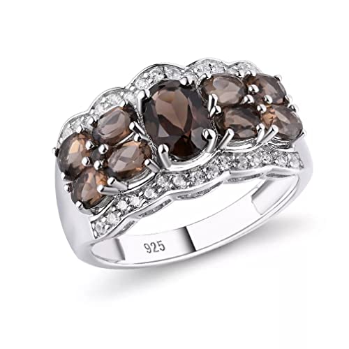 Quartz fumé naturel en bague argent 925 à porter au quotidien avec style