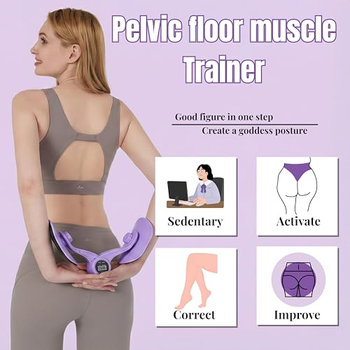 Image of PRANIJ Hip Pelvic Trainer for Men, Women | Thigh Master & Inner Thigh Exerciser | Postpartum Pelvic Floor Strengthening, Leg Workout Equipment | Portable Fitness Tool for Home Gym Office (Digital)