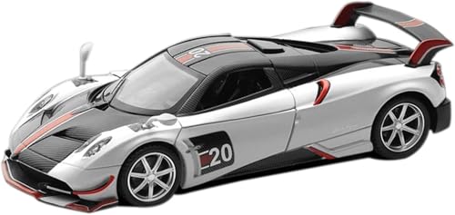 Image of 1:32 Scale Die-Cast Pagani Huayra Model Car - Pull-Back Action, Light & Sound Effects, Openable Doors, Collectible Metal Toy Car for Kids & Adults