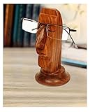 ZYNTIX Wooden Handmade Sunglass Organizer - Unique Face Shape Glasses Holder, Whimsical Decor for Home and Office, Artisan Craftsmanship, Ideal for Eyeglasses and Sunglasses