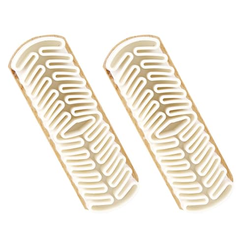 HORIALENCE Cepillo para Zapatos de Madera Blanco, para Limpieza y Pulido, Material TPR, Pack de 2 Piezas Adecuado para Cuidado de Calzado