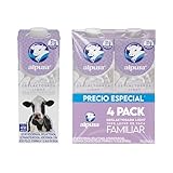 Alpura Leche Deslactosada Light 100% de vaca Ultrapasteurizada, Paquete de 4 Pzas de 1 L cada una, de fácil digestión,...